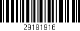Código de barras (EAN, GTIN, SKU, ISBN): '29181916'