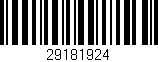 Código de barras (EAN, GTIN, SKU, ISBN): '29181924'
