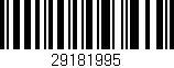 Código de barras (EAN, GTIN, SKU, ISBN): '29181995'