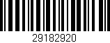 Código de barras (EAN, GTIN, SKU, ISBN): '29182920'