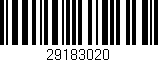 Código de barras (EAN, GTIN, SKU, ISBN): '29183020'