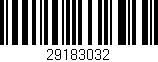 Código de barras (EAN, GTIN, SKU, ISBN): '29183032'