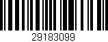 Código de barras (EAN, GTIN, SKU, ISBN): '29183099'
