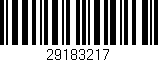 Código de barras (EAN, GTIN, SKU, ISBN): '29183217'