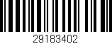 Código de barras (EAN, GTIN, SKU, ISBN): '29183402'