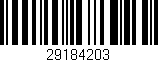 Código de barras (EAN, GTIN, SKU, ISBN): '29184203'