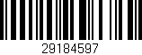 Código de barras (EAN, GTIN, SKU, ISBN): '29184597'