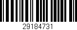 Código de barras (EAN, GTIN, SKU, ISBN): '29184731'