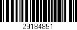 Código de barras (EAN, GTIN, SKU, ISBN): '29184891'