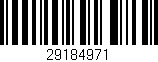 Código de barras (EAN, GTIN, SKU, ISBN): '29184971'