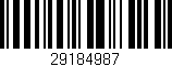 Código de barras (EAN, GTIN, SKU, ISBN): '29184987'