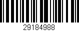 Código de barras (EAN, GTIN, SKU, ISBN): '29184988'