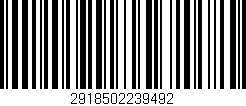Código de barras (EAN, GTIN, SKU, ISBN): '2918502239492'