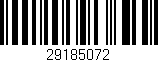 Código de barras (EAN, GTIN, SKU, ISBN): '29185072'