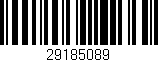 Código de barras (EAN, GTIN, SKU, ISBN): '29185089'