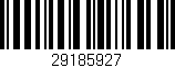 Código de barras (EAN, GTIN, SKU, ISBN): '29185927'