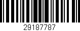 Código de barras (EAN, GTIN, SKU, ISBN): '29187787'