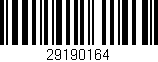 Código de barras (EAN, GTIN, SKU, ISBN): '29190164'