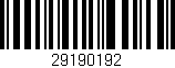 Código de barras (EAN, GTIN, SKU, ISBN): '29190192'