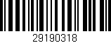 Código de barras (EAN, GTIN, SKU, ISBN): '29190318'
