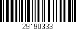 Código de barras (EAN, GTIN, SKU, ISBN): '29190333'