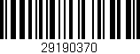 Código de barras (EAN, GTIN, SKU, ISBN): '29190370'