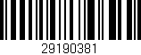 Código de barras (EAN, GTIN, SKU, ISBN): '29190381'