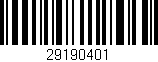 Código de barras (EAN, GTIN, SKU, ISBN): '29190401'