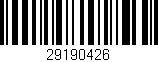 Código de barras (EAN, GTIN, SKU, ISBN): '29190426'