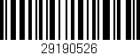 Código de barras (EAN, GTIN, SKU, ISBN): '29190526'