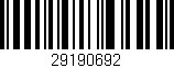 Código de barras (EAN, GTIN, SKU, ISBN): '29190692'