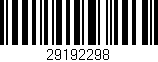 Código de barras (EAN, GTIN, SKU, ISBN): '29192298'