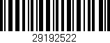 Código de barras (EAN, GTIN, SKU, ISBN): '29192522'