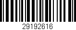 Código de barras (EAN, GTIN, SKU, ISBN): '29192616'