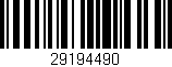 Código de barras (EAN, GTIN, SKU, ISBN): '29194490'