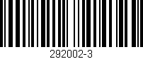 Código de barras (EAN, GTIN, SKU, ISBN): '292002-3'