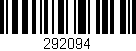 Código de barras (EAN, GTIN, SKU, ISBN): '292094'