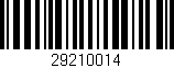 Código de barras (EAN, GTIN, SKU, ISBN): '29210014'