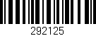 Código de barras (EAN, GTIN, SKU, ISBN): '292125'