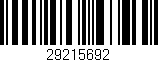 Código de barras (EAN, GTIN, SKU, ISBN): '29215692'
