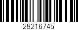 Código de barras (EAN, GTIN, SKU, ISBN): '29216745'