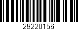 Código de barras (EAN, GTIN, SKU, ISBN): '29220156'