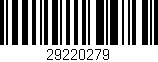 Código de barras (EAN, GTIN, SKU, ISBN): '29220279'