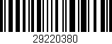 Código de barras (EAN, GTIN, SKU, ISBN): '29220380'