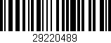 Código de barras (EAN, GTIN, SKU, ISBN): '29220489'