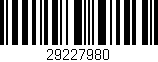 Código de barras (EAN, GTIN, SKU, ISBN): '29227980'
