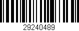Código de barras (EAN, GTIN, SKU, ISBN): '29240489'