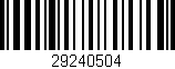 Código de barras (EAN, GTIN, SKU, ISBN): '29240504'