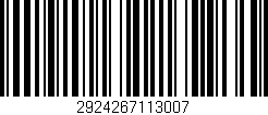 Código de barras (EAN, GTIN, SKU, ISBN): '2924267113007'