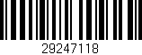 Código de barras (EAN, GTIN, SKU, ISBN): '29247118'